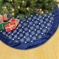 thumbnail image 4 of Holiday time Velvet Glitter Tree Skirt,48 inch,blue colour, 4 of 4