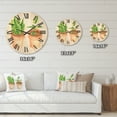 thumbnail image 4 of Designart 'Ficus and Sansevieria Indoor Green Home House Plants' Traditional Wood Wall Clock, 4 of 5