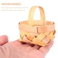 thumbnail image 4 of 12Pcs Wood Chip Mini Baskets Manual Woven Baskets Ornaments Candy Storage Box, 4 of 7