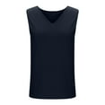 thumbnail image 3 of Women's Solid Color Linen V-Neck Tank Fashion Solid Color Back Pleated Sleeveless T-Shirt Womens Loose Casual Tank Tops Sleeveless Summer Tops, 3 of 9