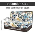 thumbnail image 5 of 4 Pcs Seat Sofa Chair Cover Set Exquisite Portable Camper Cushion Slipcover Easy to Clean Car Bench Backrest Covers Kit for Your Car, 5 of 11