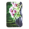 thumbnail image 2 of 71x71'' Green Bamboo Pebble Orchid Shower Curtain or Toilet Rug Mat Pedestal Rug Lid + Toilet Cover + Non-slip Bath Mat for Home Kitchen Decor, 2 of 7
