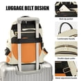 thumbnail image 3 of FORMRS Mini Backpack Purse for Women Travel Daypack Casual Shoulder Bag, Black Cat Orange Ball, 3 of 7
