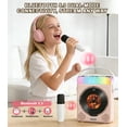 thumbnail image 7 of Greadio Portable CD Player Karaoke Machine, Dual Mics, Voice Changer, RGB Lights, Bluetooth, TF/USB/AUX Support, 7 of 7