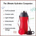 thumbnail image 4 of SOPL-OLIVEWARE Spin Water Bottle with Better Grip, 650 ml Bottle, BPA Free & Leak Proof, For Home, Office & Gym use - Red, 4 of 4