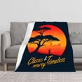thumbnail image 2 of Classic & Timeless Soft Cozy Flannel Blanket - Durable Warm Throw for Sofa Travel Bed Chair - Elegant Silhouette Design, 2 of 7