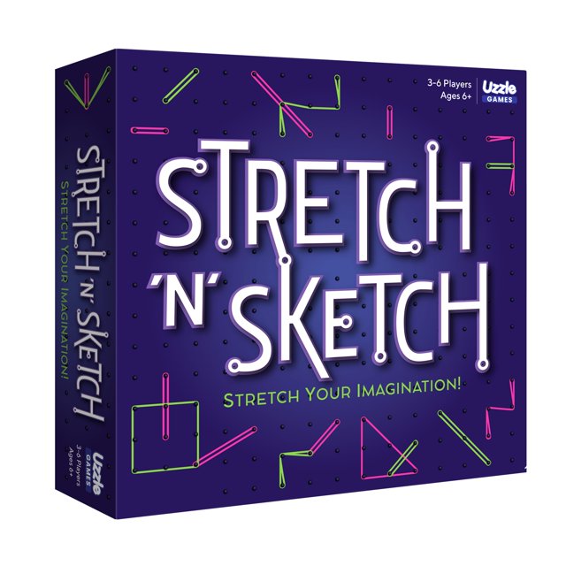 Juego de mesa Uzzle Stretch & Sketch con gomas elásticas de más de 6 años
