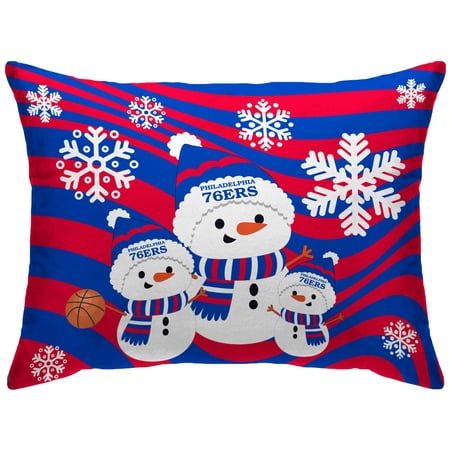 Philadelphia 76ers 20 x 26 Holiday Snowman Bed Pillow