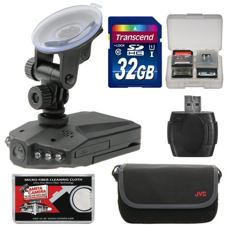 Zuma HD DVR Car Dashboard Video Recorder Camera with 2.5" LCD Screen with 32GB Card + Case + Accessory Kit