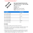 thumbnail image 2 of Rear Lower Forward Control Arm Set - Compatible with 2015 - 2022 Ford Edge 2016 2017 2018 2019 2020 2021, 2 of 2