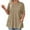 Beige, variant on Uaswgudfs Women's Plus Size Crew Neck Short Sleeve Pocket Tee Top - Soft Fabric Relaxed Fit Casual Summer Blouse