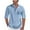 Mens Shirts Sky Blue, variant on 3/4 Sleeve Tshirts Shirts for Men with Pocket Pullover Button Mock Neck T-Shirts Mens Casual Solid Color Lightweight Going Out Beach Tees Tops