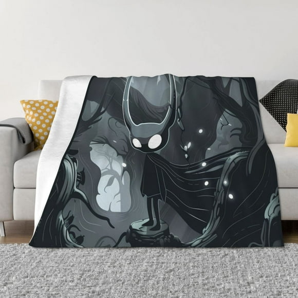 Lsque Forest Black Ghost Warrior Print Flannel Throw Blanket, Ultra-soft Blanket for Bed, Couch, Car, Hypoallergenic Anti-pilling blanket-50"x40"