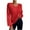 Red, variant on Long Sleeve Undershirt V Neck Stretch Base Layer Tee Thermal Solid Fitted Underscrubs Soft Winter Trendy Tops