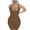 Brown, variant on IROINNID Sheath Dress For Women Gorgeous Tank Dress Deep V-Neck Sleeveless Ribbed Party Club Dress Round Neckline Knee-Length Dress
