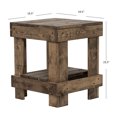 thumbnail image 4 of del Hutson Designs Reclaimed Wood Farmhouse Rustic End Table, Dark Walnut, 4 of 7