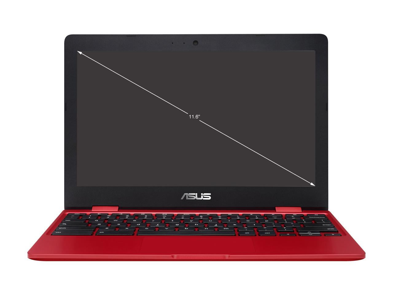 ASUS Chromebook Laptop in Red, 12, Intel Celeron, 32GB Flash 