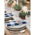 thumbnail image 6 of Cloth Napkins 1 Piece - 20x20 Inches, Navy Blue Plaid Washable Reusable Table Napkins, Spring Farmhouse Buffalo Checkered Soft & Absortbent Dining Napkin for Party Wedding Hotel Restaurant, 6 of 8