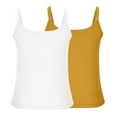 thumbnail image 6 of QUINDOS Summer Womens Tank Tops Athletic 2 Pack Ribbed Camisoles for Women Pack Crew Neck Yoga MultiPack Spaghetti Strap Sleeveless Cami Tops Slim Fitted Solid Color Undershirts, 6 of 6