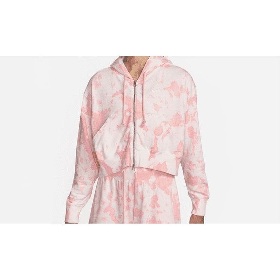 NIKE WOMENS Full-zip Jersey Cloud-dye Hoodie Womens Style "Purple Pulse/White" DQ6158 635 DQ6158 635 from Stadium Goods
