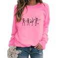 thumbnail image 1 of Sexy Dance Mujeres Otoño Sudaderas Manga Larga Cuello Redondo Jersey Casual Suelto Tops Camisa, 1 of 2