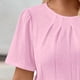 thumbnail image 5 of Xuyuer Womens T Shirts Short Sleeve Summer Tops Pleated T Shirt Casual Blouses Spring Clothes Beach Vacation 2025, 5 of 5