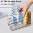 thumbnail image 4 of Stainless Steel Kitchen Sink Caddy, Sink Organizer with Non-slip Rubber Feet, Rustproof Sponge Holder for Enhanced Storage & Hollow Bottom Design (Multifunctional), 4 of 5