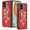 Garden Butterflies Red, variant on For Google Pixel 10 Pro Fold SPLENDID Diamond Glitter Ornaments Engraving Case Cover - Garden Butterflies Gold