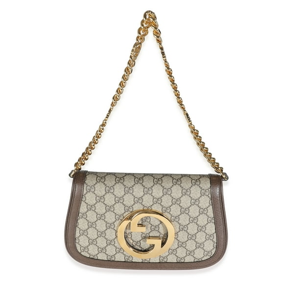 Pre-Owned Gucci Beige GG Supreme Canvas Blondie Shoulder Bag