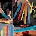 thumbnail image 5 of 13 Pcs Kitchen Knife Set, Stainless Steel Chef Knives with Sharpener & Blade Guards, Non-Stick Coating, Dishwasher Safe, Multicolor, 5 of 7