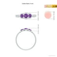 thumbnail image 4 of ANGARA Natural 0.25 Ct. Amethyst with Diamond Classic Ring in 14K White Gold for Women (Ring Size: 11), 4 of 9