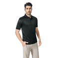 thumbnail image 3 of Zfeel Men's Mesh Collared Poly Short Sleeve Polo T-Shirt, Comfortable Black Tee, Pack of 3, 4XL, 3 of 5