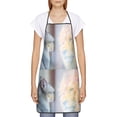 thumbnail image 2 of Naloa 1Pack Adjustable Bib Apron Waterdrop Resistant Cooking Kitchen Aprons for Women Men Chef, The Cat Looks in the Mirror Print, 2 of 8