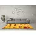thumbnail image 3 of Ahgly Company Indoor Round Persian Yellow Bohemian Area Rugs, 3' Round, 3 of 4