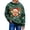 Dark Green, variant on Christmas Sweatshirt for Men Women Long Sleeve Loose Casual Crewneck Ribbed Texture Snowflake and Reindeer Print Pullover
