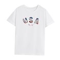 thumbnail image 3 of Camiseta de Verano con Estilo para Mujer, Ropa de Calle con Cuello Redondo, para Acampar, Trabajar Y Deportes S, 3 of 7