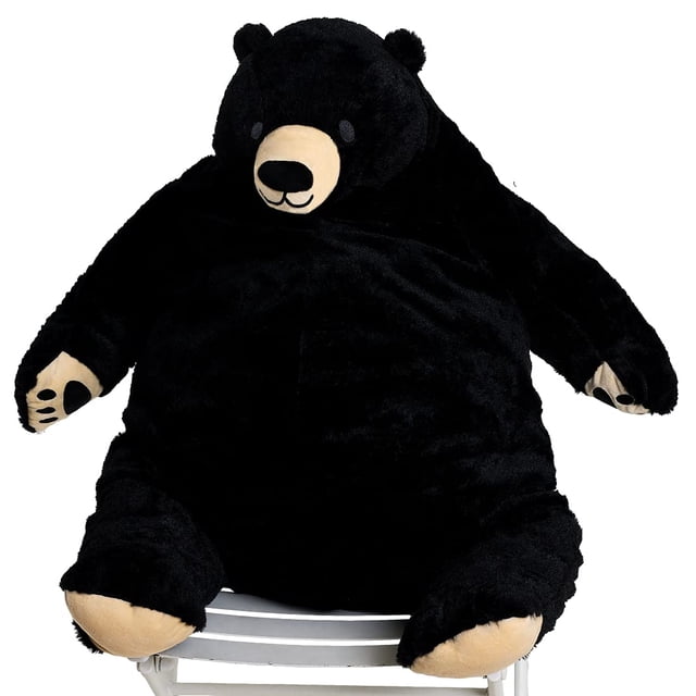 Peluche SNOWOLF Djungelskog, oso gigante, 60 cm, color negro