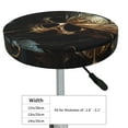 thumbnail image 2 of Kdxio Vintage Ornate Skull Print Stool Covers Round,Stretch Round Bar Stool Covers Washable Bar Stool Cushion Slipcover for 12-15 Inch Chair, 2 of 5