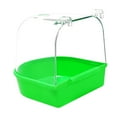 thumbnail image 3 of DOLITY Bird Bath Box Bird Bathtub Parrot Bathing Tub for Budgie Parakeets Cockatiel Green, 3 of 8