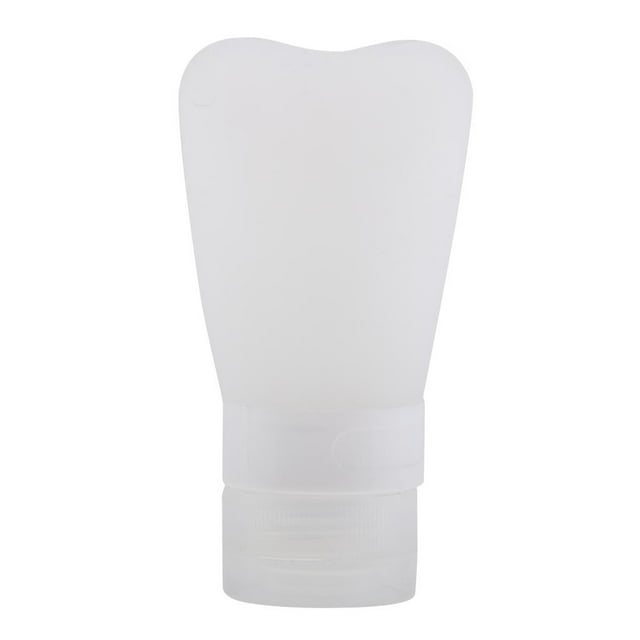 Botellas Tubos de Silicona Aplastables Artículos de Aseo para Viaje Contenedores Blanco 60ml