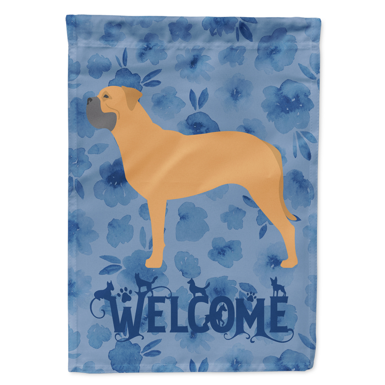 Caroline's Treasures Bandiera Da Giardino Benvenuto Con Cane Telomian - 28x38 Cm, Doppia Faccia, Resistente Alle Intemperie, Multicolore