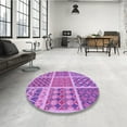 thumbnail image 3 of Ahgly Company Indoor Square Patterned Violet Purple Area Rugs, 7' Square, 3 of 6