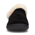 thumbnail image 3 of Clarks Womens Suede Leather Clog Slipper JMS0411B - Warm Plush Faux Fur Lining - Indoor Outdoor House Slippers For Women (9 M US, Black), 3 of 7