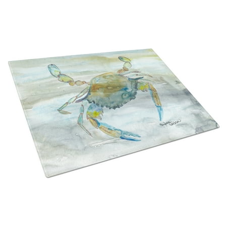 

Blue Crab #2 Watercolor Glass Cutting Board Large