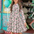thumbnail image 2 of DISNIMO Alpaca Dress Girls Cactus Dress Kids Holiday Casual Dress Long Sleeve Midi Dress Girls Twirling Dress Outfits for Girls Swing Dresses for Girls Skater Dress with Animals 9-10, 2 of 7