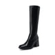 thumbnail image 1 of Botas DREAM PAIRS Altas con Tacón Grueso y Punta Cuadrada Negras, 1 of 8