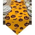 thumbnail image 1 of Cotton Linen Table Runners Halloween Pumpkin Lamp and Bat Kitchen Dining Burlap Table Decoration for Home Party Decor 18 x 72 Inch, 1 of 8