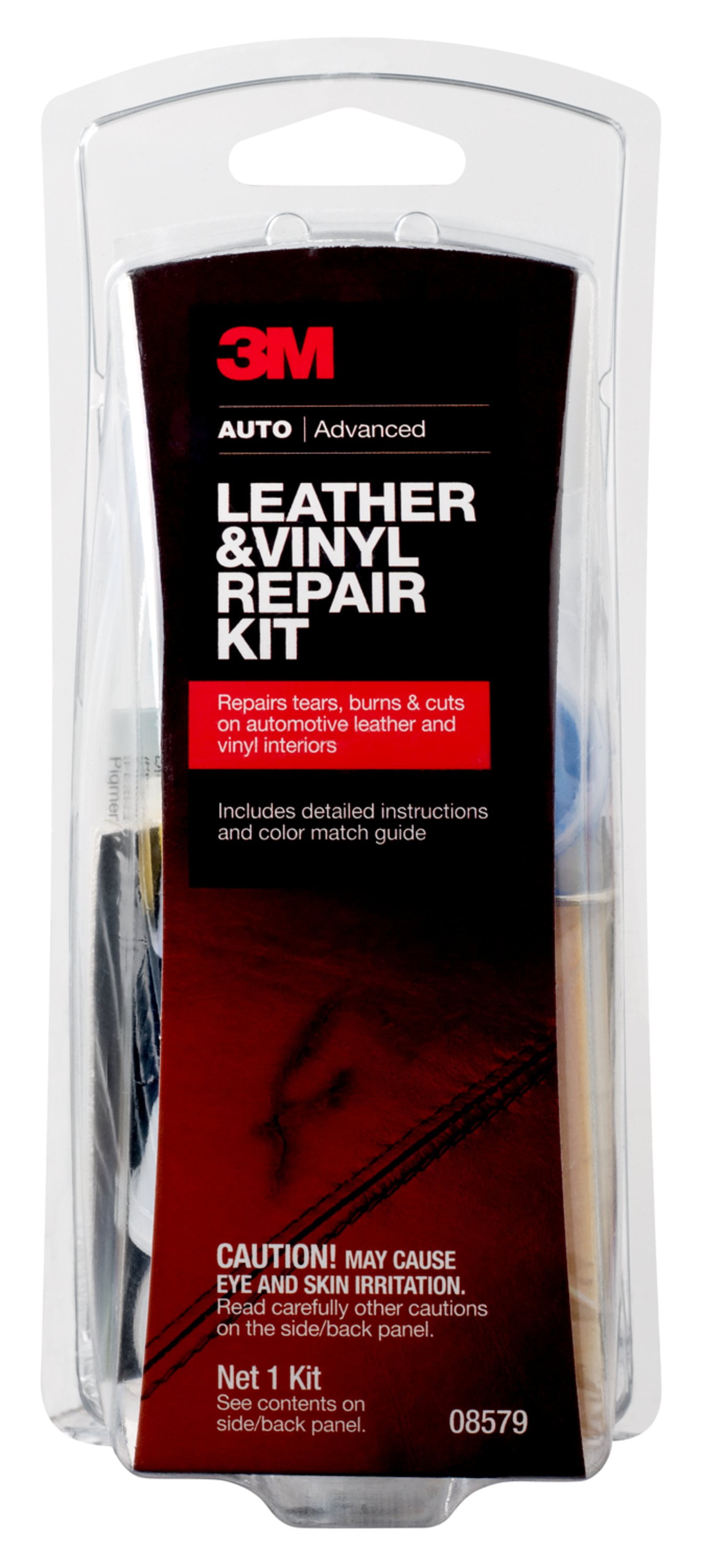 3M 08579 Leather and Vinyl Repairs Rips Burns Tears Repair Kit Fix Car B13