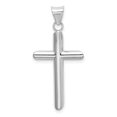 thumbnail image 3 of 14k White Gold Polished Hollow Cross Pendant, 3 of 3