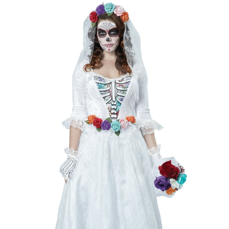 La Novia Muerta Dead Bride Day Of The Dead Womens Halloween Costume Large